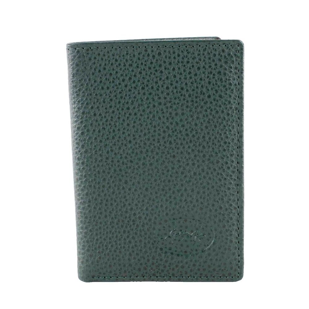 Francinel Green Pebbled Leather Logo Folding 4 x 2.75 Men's Wallet